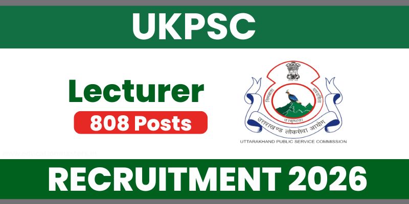 UKPSC Lecturer Recruitment 2026 